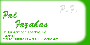 pal fazakas business card
